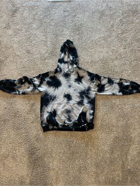 Nike Tie-Dye Navy & Cream Youth Hooded Sweatshirt